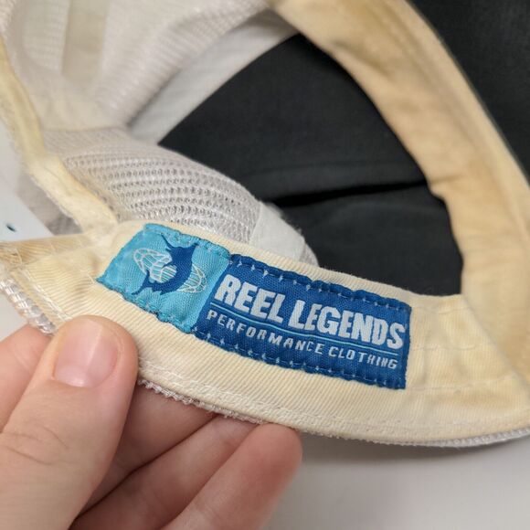 Reel Legends Snapback Trucker Hat Black OSFA Adjustable Embroidered Mesh Back - Picture 5 of 9